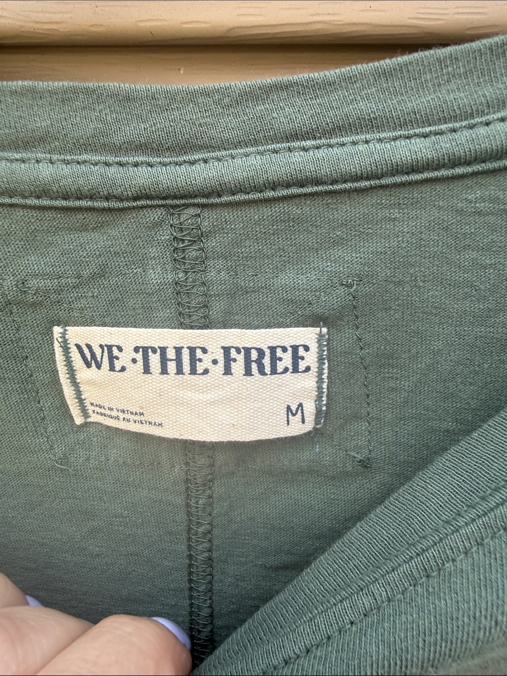 NWT We The Free from Free People Nina Long-Sleeve Tee in Topiary / Green Size M - Picture 7 of 9